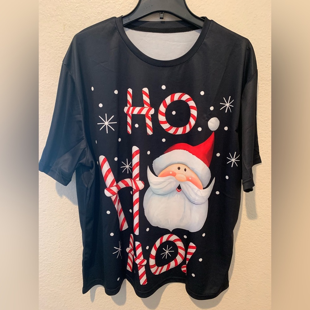Men's Black Holiday Santa Graphic Tee